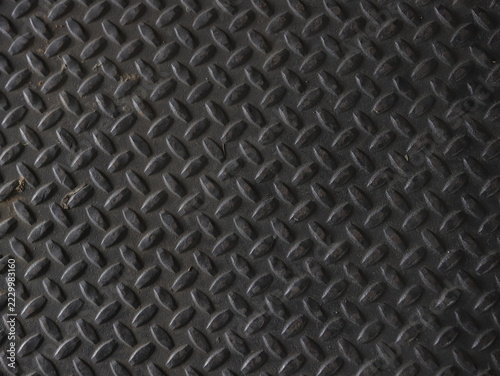 black pattern of steel with space