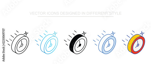 Deadline icon design with white background stock illustration