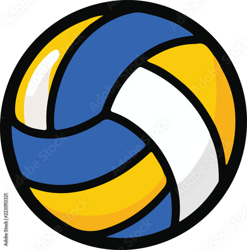 volley ball icon color vector design, illustration of volleyball