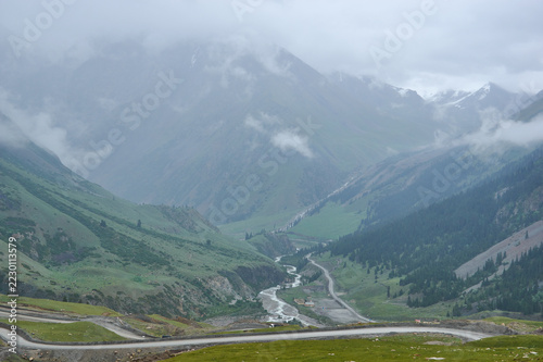 Barskoon Gorge,  Beautiful view of the mountains, Kyrgyzsta