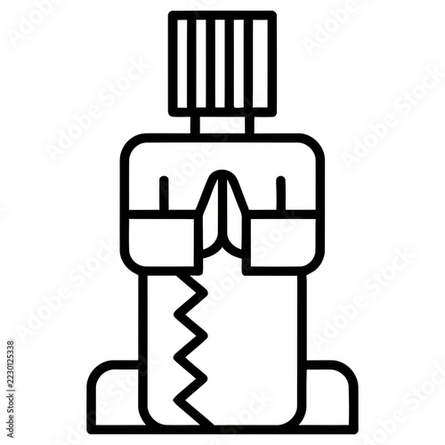Person meditating icon