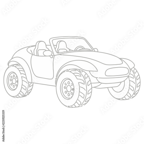 Outline of a convertible off-road vehicle
