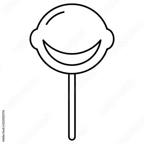 Smiling lollipop icon