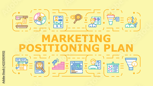 Obraz na plátně Marketing positioning plan banner infographic