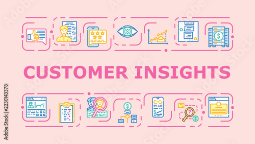 Obraz na plátně Customer insights banner infographic