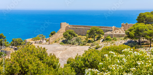 Santa Barbara Castle inside. Alicante, Spain