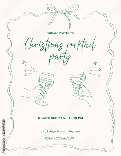 Christmas Cocktail Party Invitation