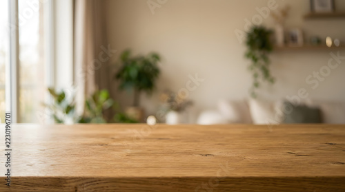 Rustic Wooden Table With Textured Concrete Wall Background for Product Display and Studio Photography