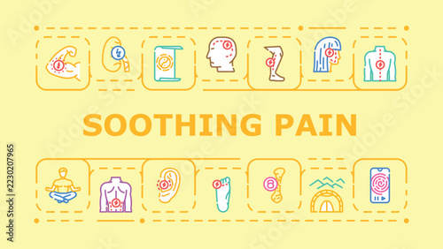 Obraz na plátně Soothing pain banner infographic