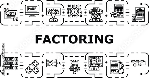 Obraz na plátně Factoring banner infographic