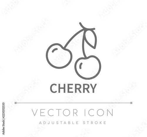 Cherry Line Icon