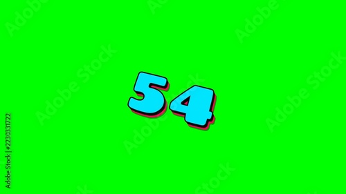 1 to 100 Counter Animation - Playful Cartoon Chunky Slime Wobble on Green Screen 1080p