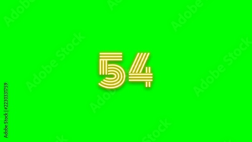 1 to 100 Counter Animation - Broadway Retro Disco Marquee Bulb on Green Screen 1080p