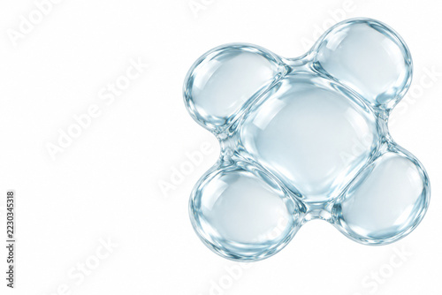 Plump water globule cluster for a hydration concept