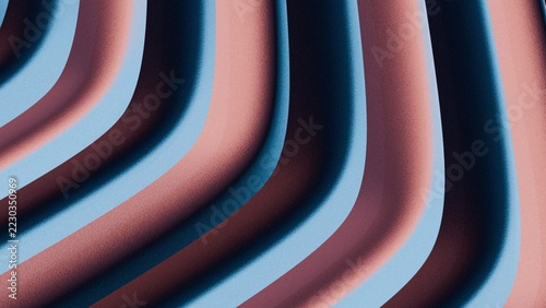 Intersecting Angled Prism Ridge Creases in Deep Prussian Cobalt and Dichroic Coral