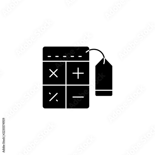 Mathematical Calculator Icon on white background.