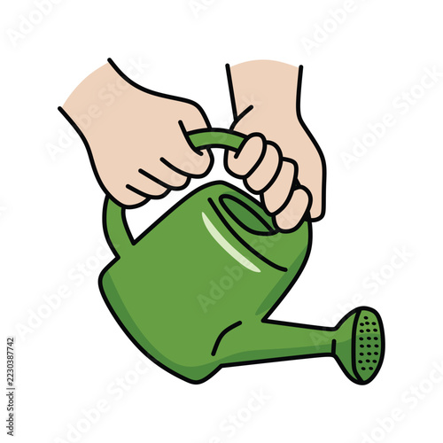 an image of two hands holding a manual plant-watering tool