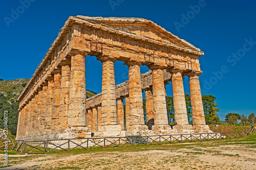 Segesta Temple at the ancient Greek site in the western Sicily