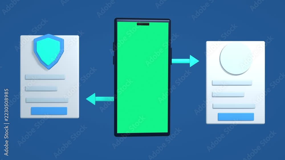 Smartphone Mockup Loop Animation with Green Screen Stock Video | Adobe ...