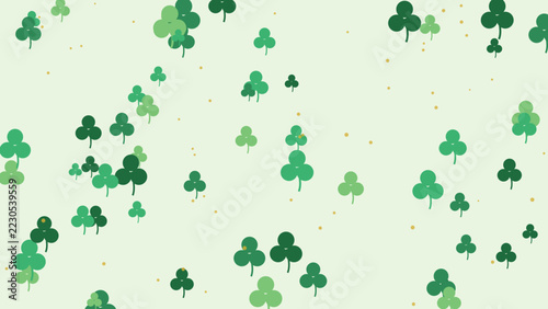 St Patricks Day Shamrock Clover Pattern Background 2026 Green Lucky Irish Vector