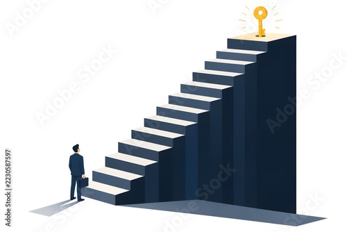 Professional Climbing Toward The Golden Key