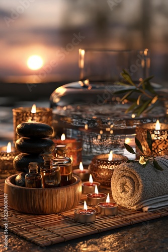 Zen Spa Setup with Essential Oils