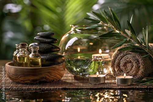 Zen Spa Setup with Essential Oils