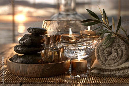 Zen Spa Setup with Essential Oils