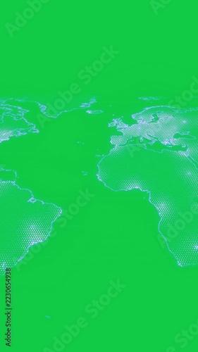 Vertical video: Teal field shifting sparking holo grid nodes pulsing showing network transparent bg