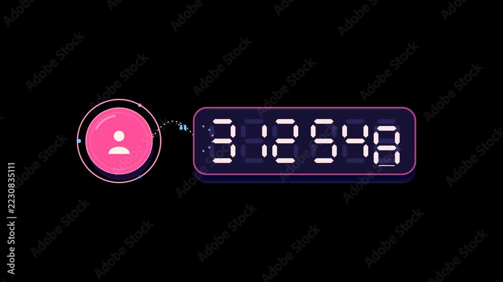 Follower Count Display Live Follower Counter UI – Animated Dark Mode Subscriber Count ...