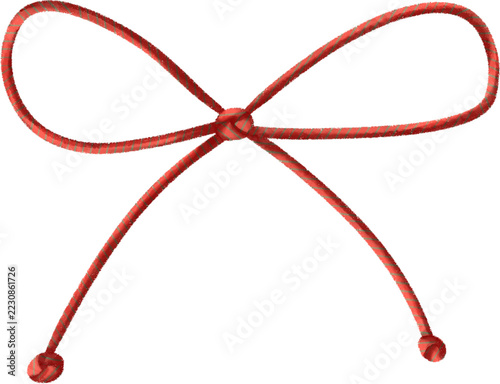 Classic Red Ribbon Bow with Rounded Loops