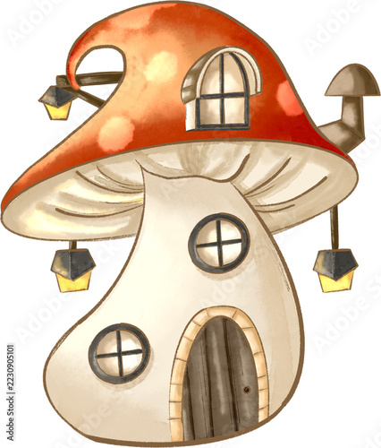 Magical Halloween Mushroom House Enchanted Forest Cottage