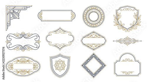 Elegant Vintage Emblems and Borders - Decorative Frames Collection