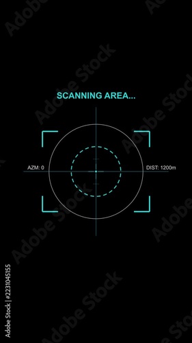 Target circle 2d HUD. Circle HUD head-up display interface for technology cyber and futuristic concept on transparant background, 4K video