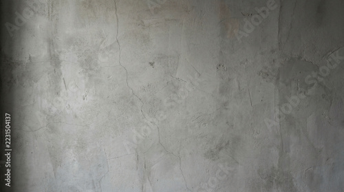 Gray Cracked Concrete Wall Texture Background Industrial Cement Surface