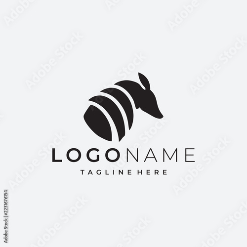 armadillo logo design template elements