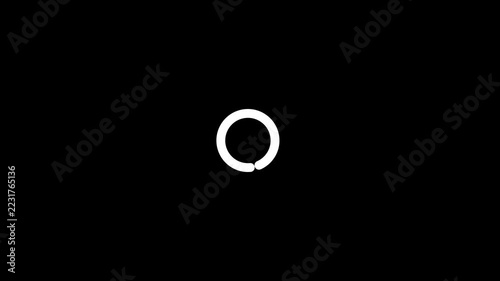 simple Circle loading animation with transparent black background.