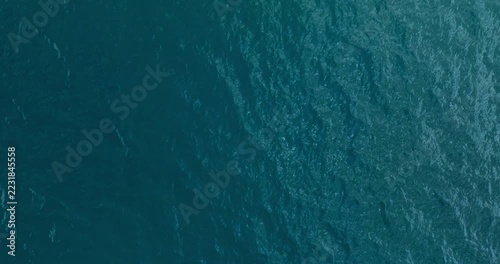Beautiful sea summer landscape, Waves sea water surface High quality video Bird's eye view, Drone top view waves seashore background