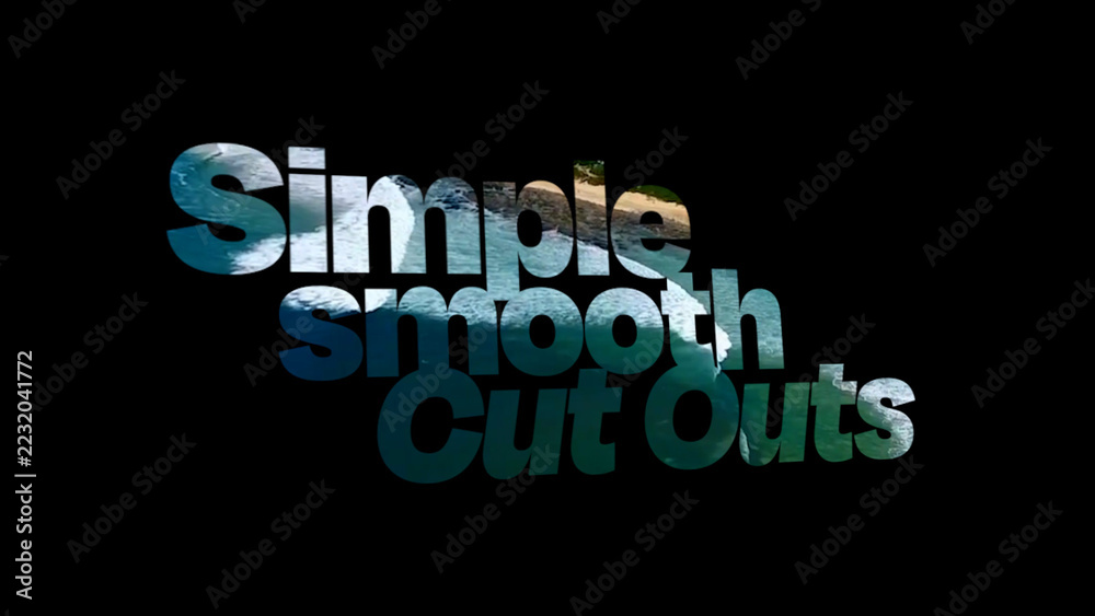 Simple Bold Text Cut Outs Stock Template | Adobe Stock