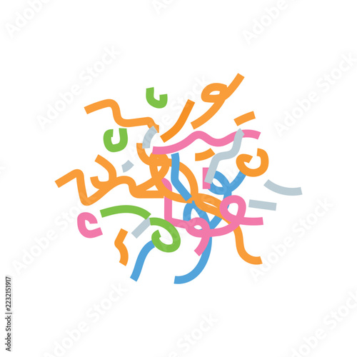 Party confetti celebration streamers explosion