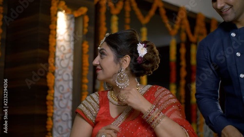 A happy Indian mother and son duo teasing  laughing and having lighter moments on a festive occasion. 