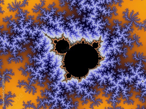Obraz na plátně Abstract digital rendering illustrating the infinite detail of a colorful fracta