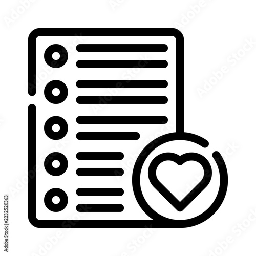 wishlist line icon