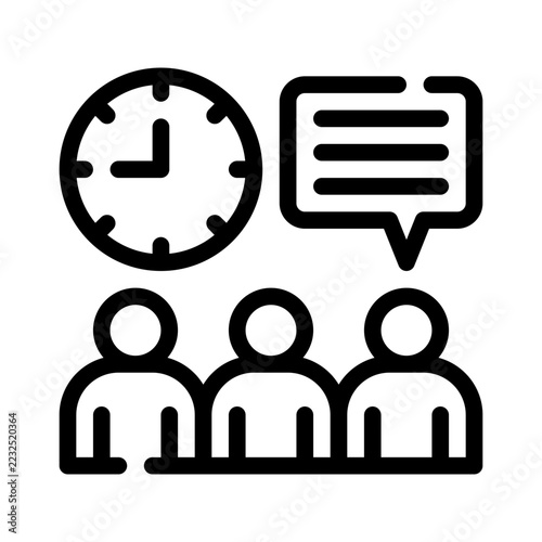 work session line icon