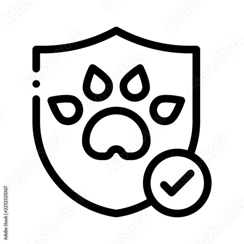 wildlife protection line icon