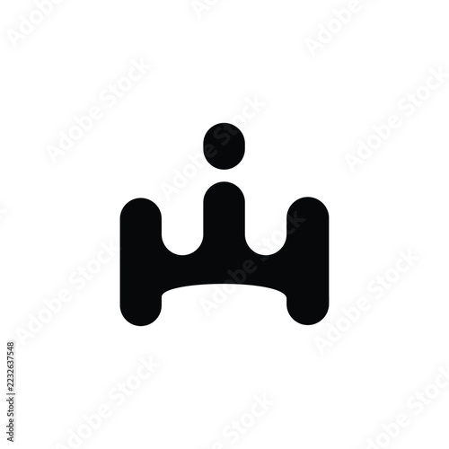 Crown design illustration with simple and creative idea for business