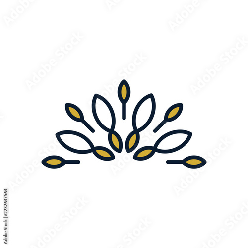 Crown design illustration with simple and creative idea for business