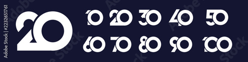 Font and letter design illustration with modern bold concept