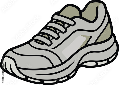 shoe icon cartoons, vector concept, flat design. Vector illustration of sneakers in a flat style. 