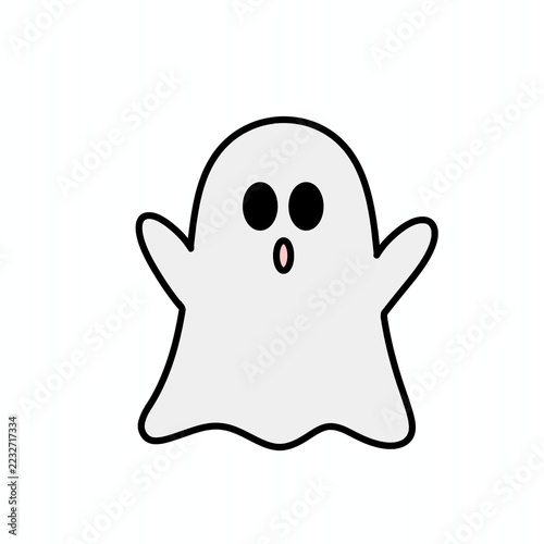 Fotografie Funny halloween ghost cartoon